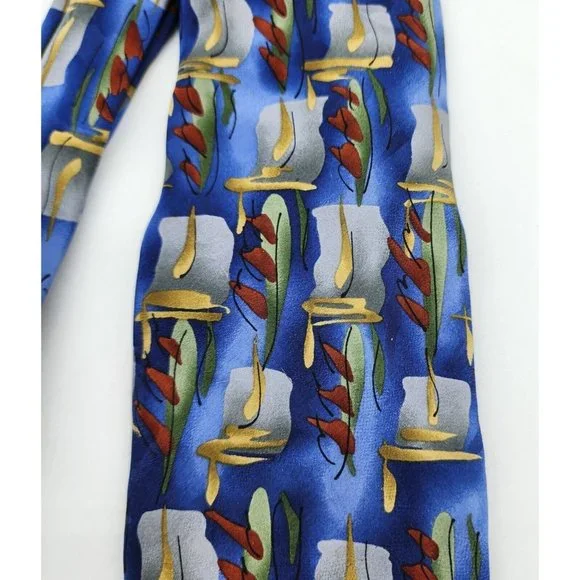 Lot of 2x J. GARCIA Men's Silk Necktie Warthog Glasses Limited Ed. Geometric - Picture 7 of 10